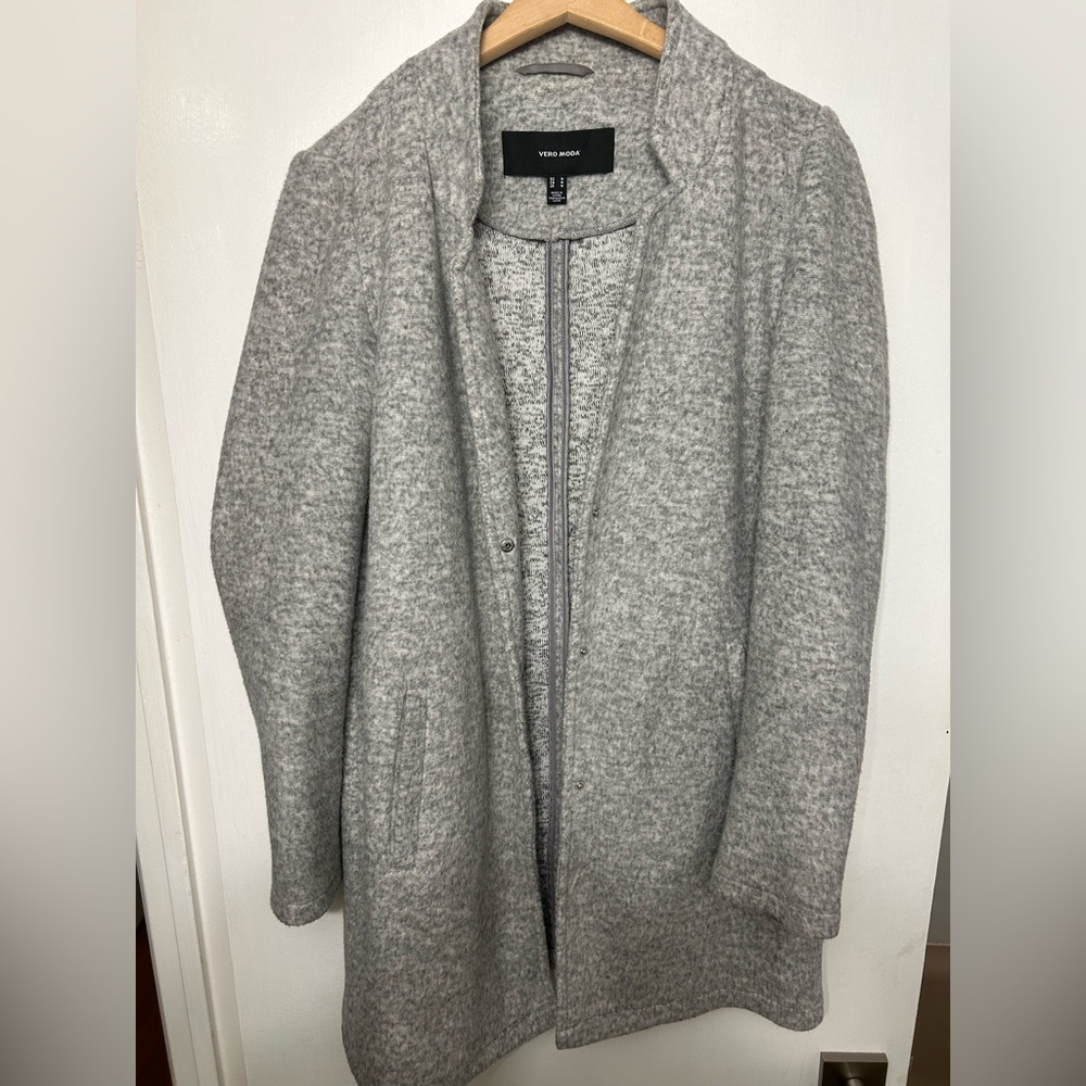 Vero Moda Grey Jacket Dress Coat size M